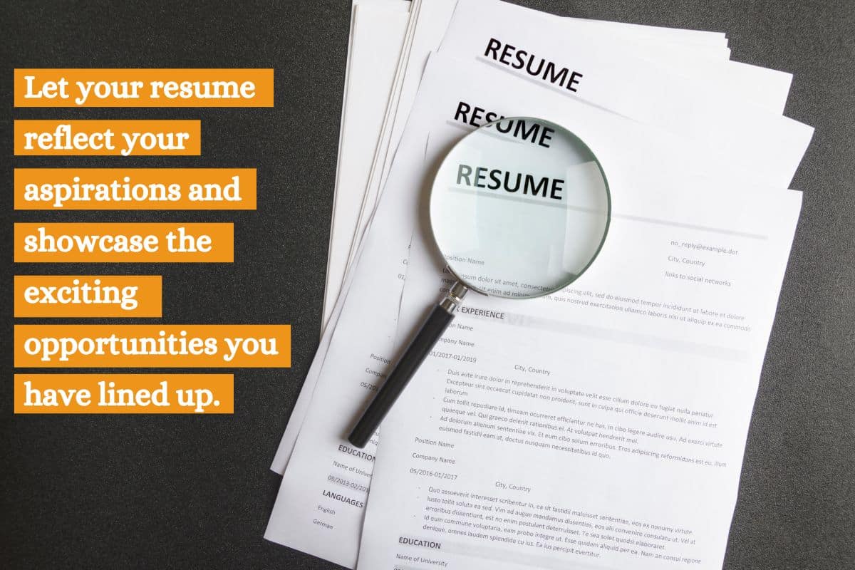 how can a resume help you in the future