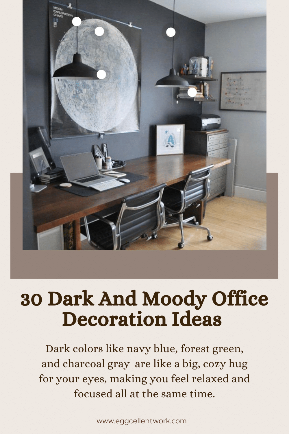 30 Dark And Moody Office Decoration Ideas and Inspirations That Exude