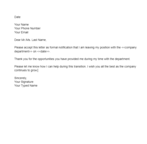 10 Editable Simple Resignation Letter Sample You Can Download Right Now
