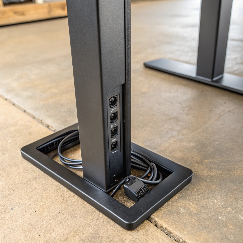 a low angle close up photograph of a black squar 1