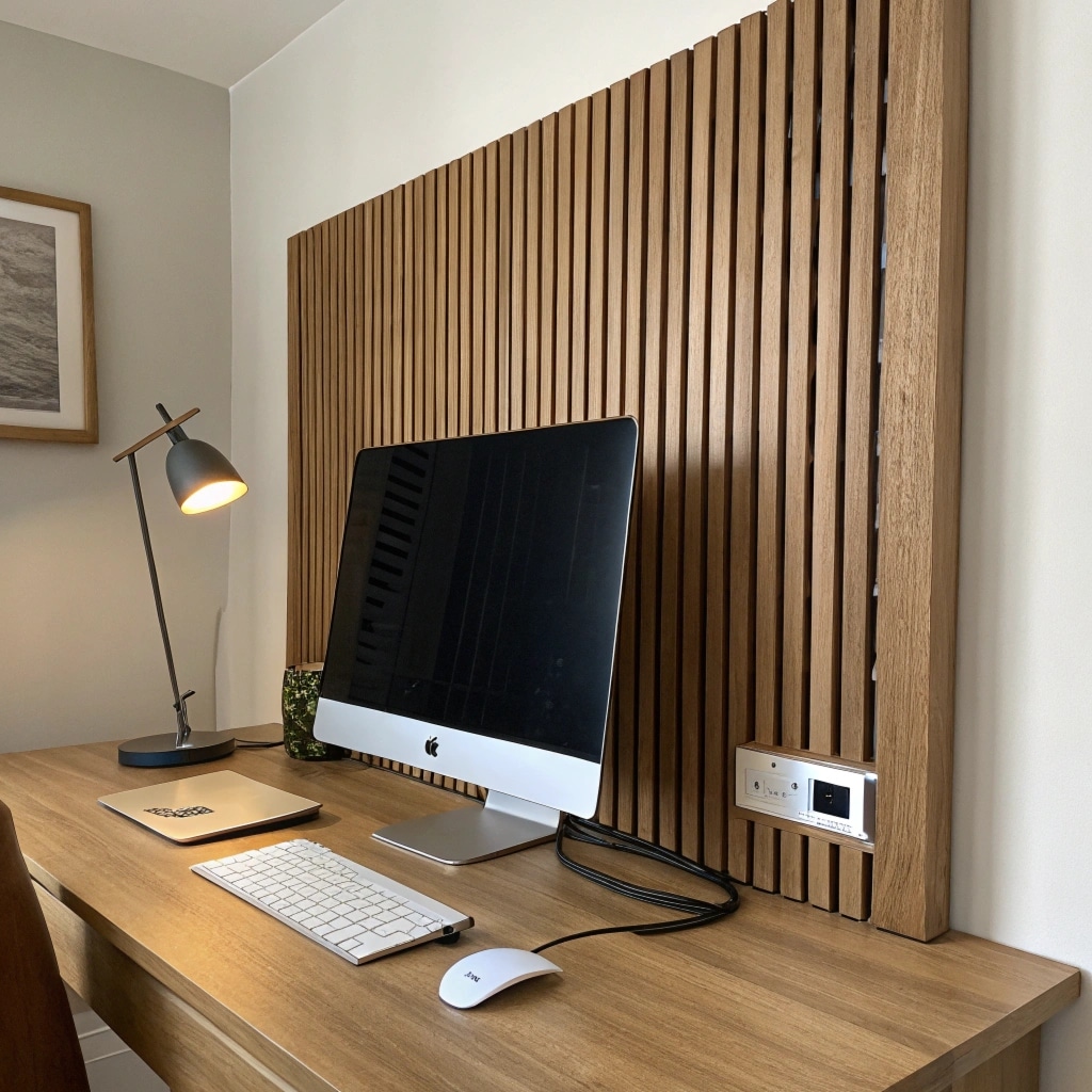 a photograph of a bright home office desk where th