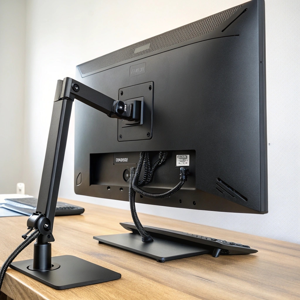 a wide mid level shot of a desktop with a large