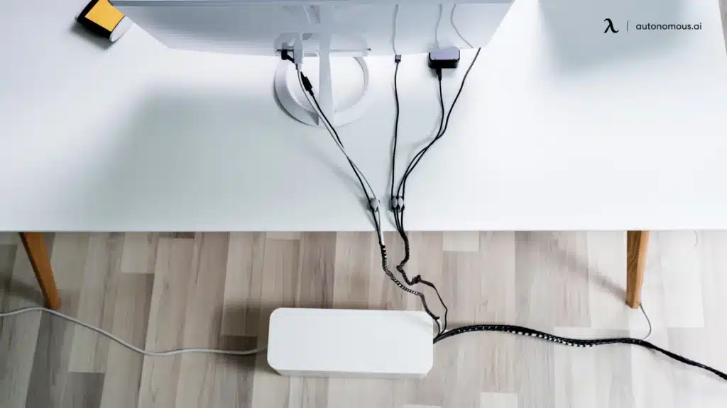 how to organize wires behind the desk to hide cords clutters 92be4e17f9e