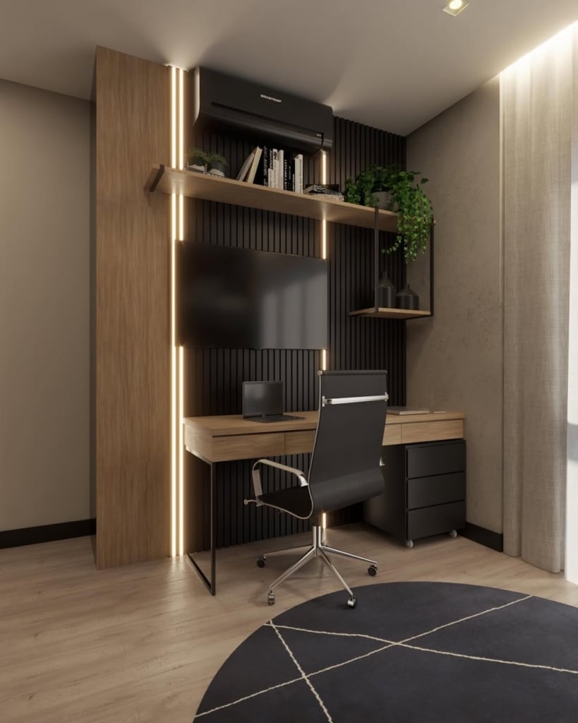 Chic & Gritty: 21 Aesthetic Industrial Home Office Designs 21 snapinsta ai 2954144393480903606