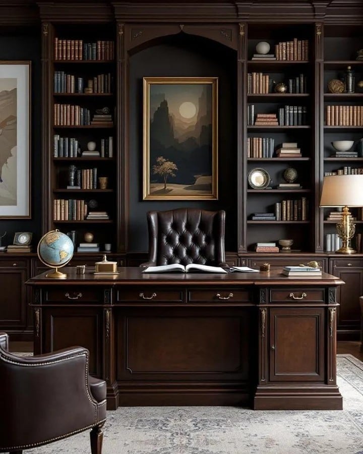 How to Create a Productive Masculine Home Office (21 Ideas) 4 snapinsta ai 3658016258243712692