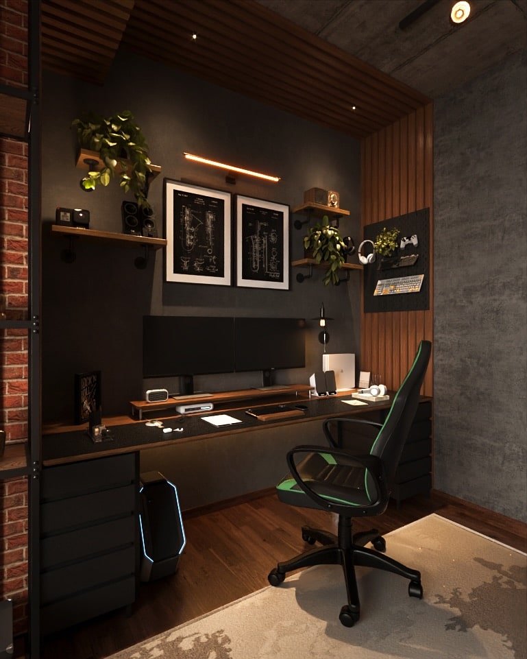 How to Create a Productive Masculine Home Office (21 Ideas) 2 snapinsta ai 3721949090117981121