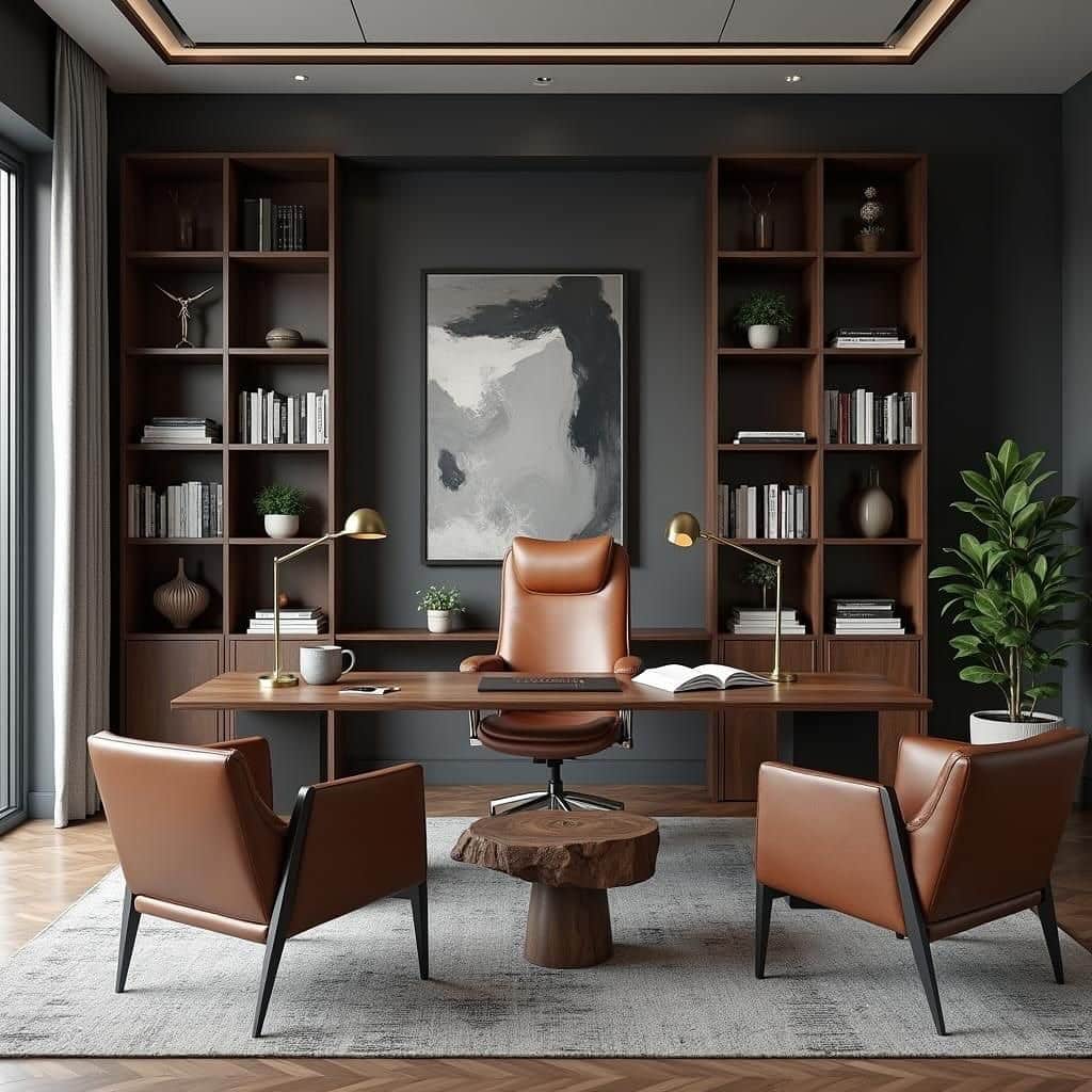 How to Create a Productive Masculine Home Office (21 Ideas) 1 snapinsta ai 3722781984754767101