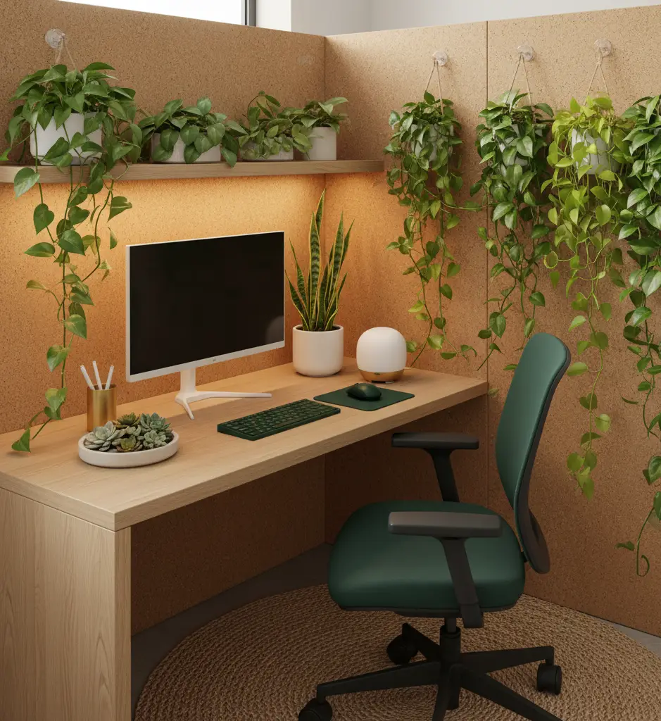 the biophilic sanctuary cubicle nature infused calm