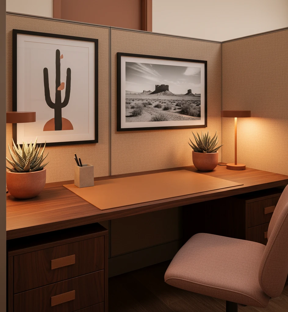 the desert modern cubicle warm and sculptural 2