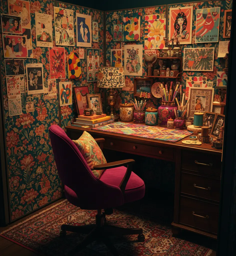 the maximalist art collector cubicle controlled creative chaos