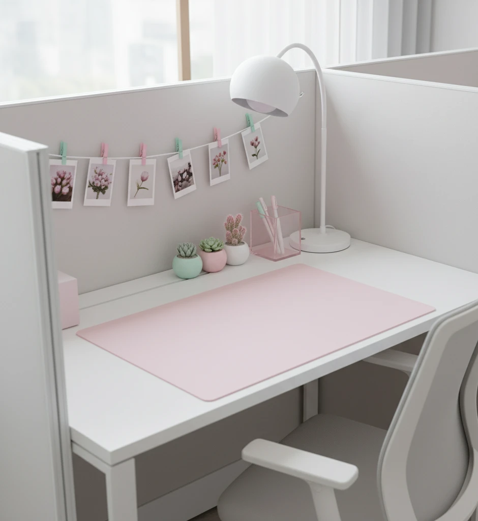 the soft pastel korean inspired desk cubicle kawaii clean