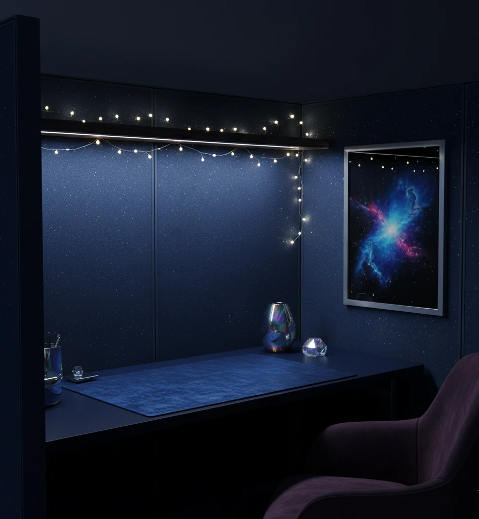 the starry night dreamer cubicle cosmic and ethereal