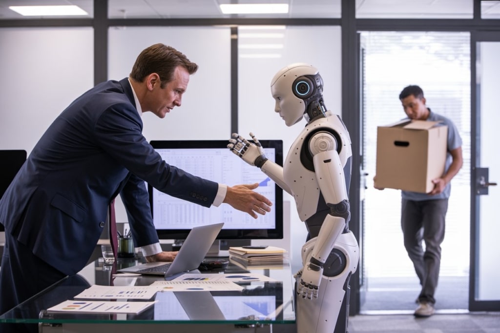 Man Embraces AI at Work, Gets Rewarded by Boss Replacing Him With It 1 a realistic photograph of a well dressed zlbfrdpyqcmgbxburnq0xg ca9fgmosqng4qaylp5gdoa