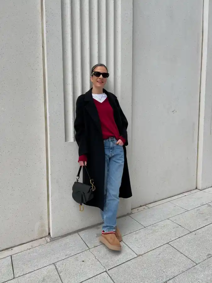 17 Chic Winter Business Casual Outfits for Women over 40 10 Elevated Knitwear and Tailored Coat Ensemble