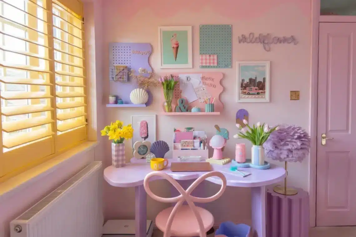 15 Aesthetic pink home office ideas for a Productive Workspace 10 15 Aesthetic pink home office ideas for a Productive Workspace