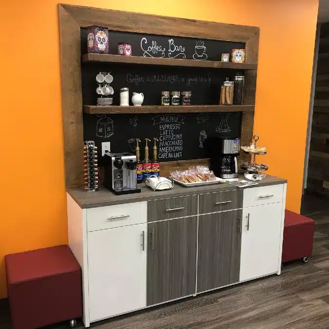 17 Office Coffee Bar Ideas Employees Will Actually Use (and Love) 11 image 172