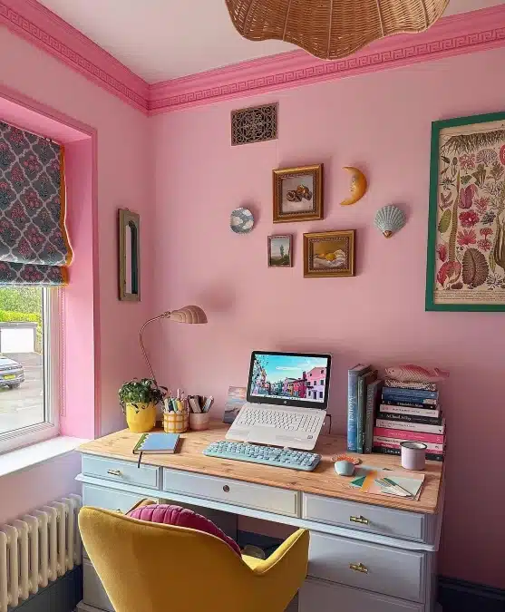 15 Aesthetic pink home office ideas for a Productive Workspace 11 image 333