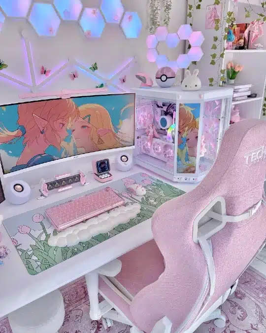 15 Aesthetic pink home office ideas for a Productive Workspace 12 image 334