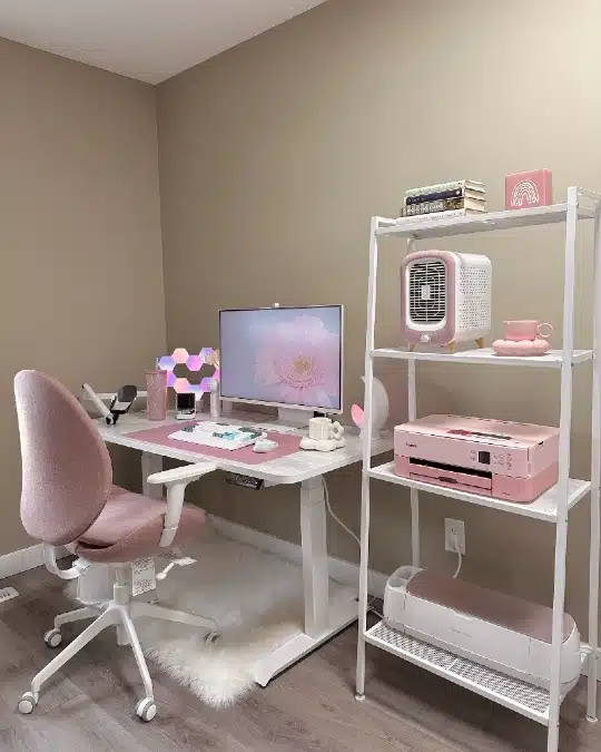 15 Aesthetic pink home office ideas for a Productive Workspace 14 image 336