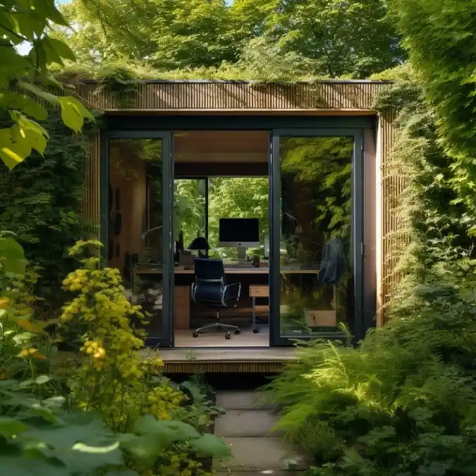 15 Dreamy garden office ideas for the Ultimate Backyard Escape 1 Immersive Woodland Retreat