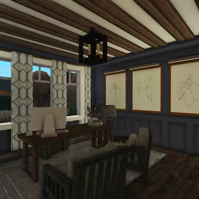 18 Cool bloxburg office ideas for Your Next Build 14 Moody Farmhouse Executive Suite