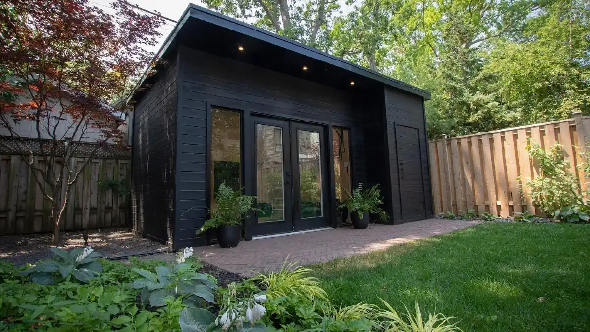 15 Dreamy garden office ideas for the Ultimate Backyard Escape 7 Noir Backyard Studio