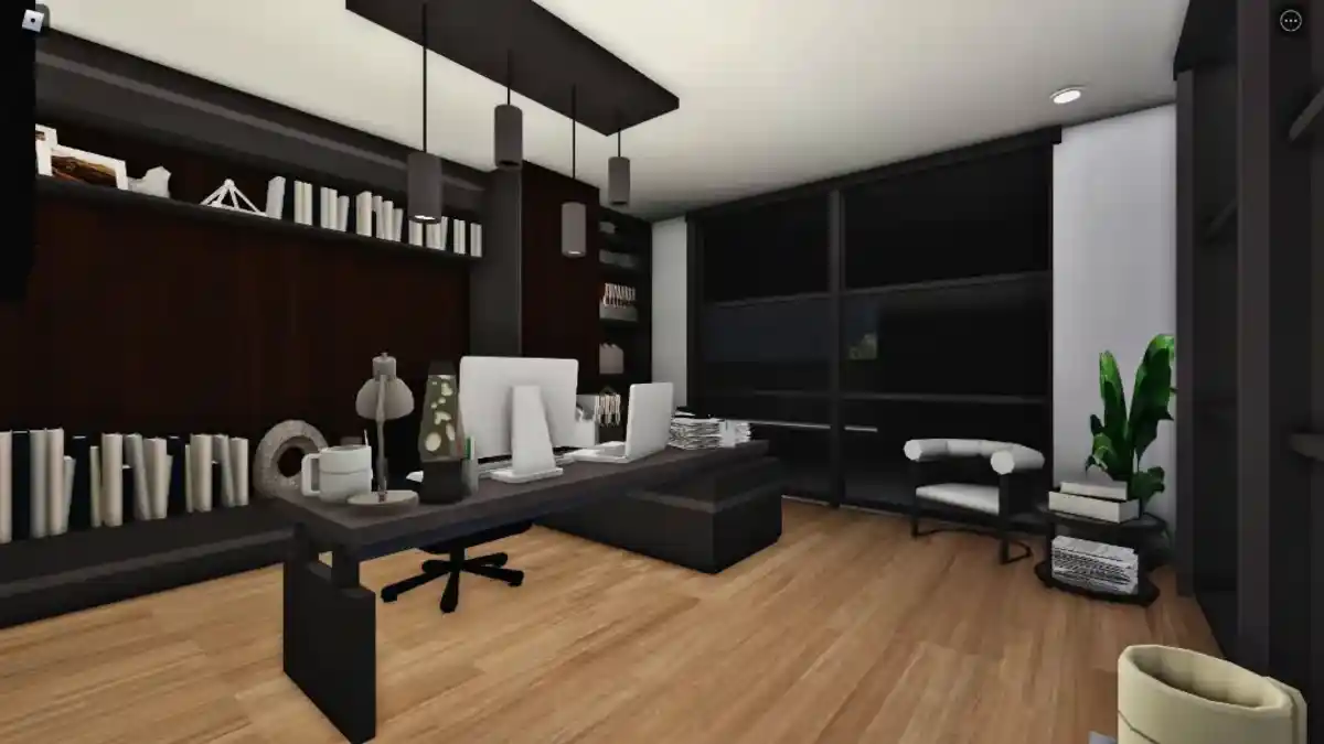 18 Cool bloxburg office ideas for Your Next Build 7 Sleek Midnight Executive Suite