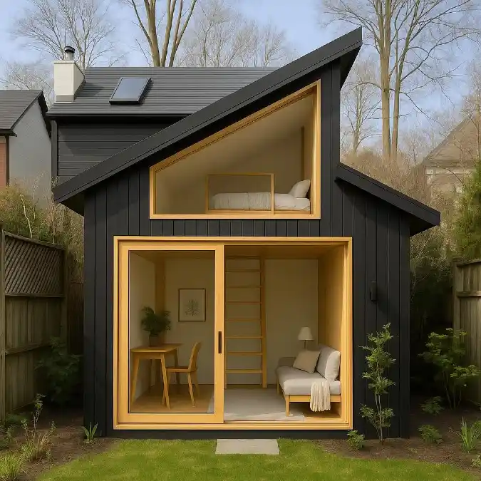 15 Dreamy garden office ideas for the Ultimate Backyard Escape 9 Sleek Scandinavian Sleepout & Studio