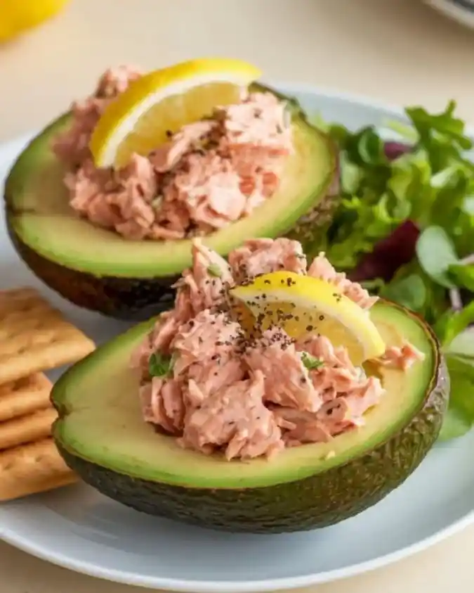 15 Easy 30g Protein Lunch Ideas for Work to Keep You Full All Day 15 Tuna Stuffed Avocado