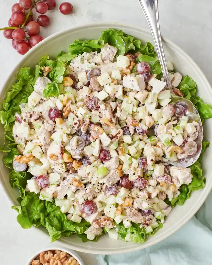 15 Easy 30g Protein Lunch Ideas for Work to Keep You Full All Day 5 Waldorf Chicken Salad