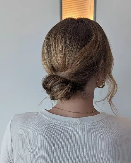 17 easy bun hairstyles for work That Look Professional And Sleek 1 image 48