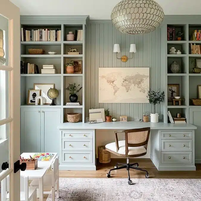 17 Modern Farmhouse Home Office Ideas That Are Bright And Airy 13 image 11