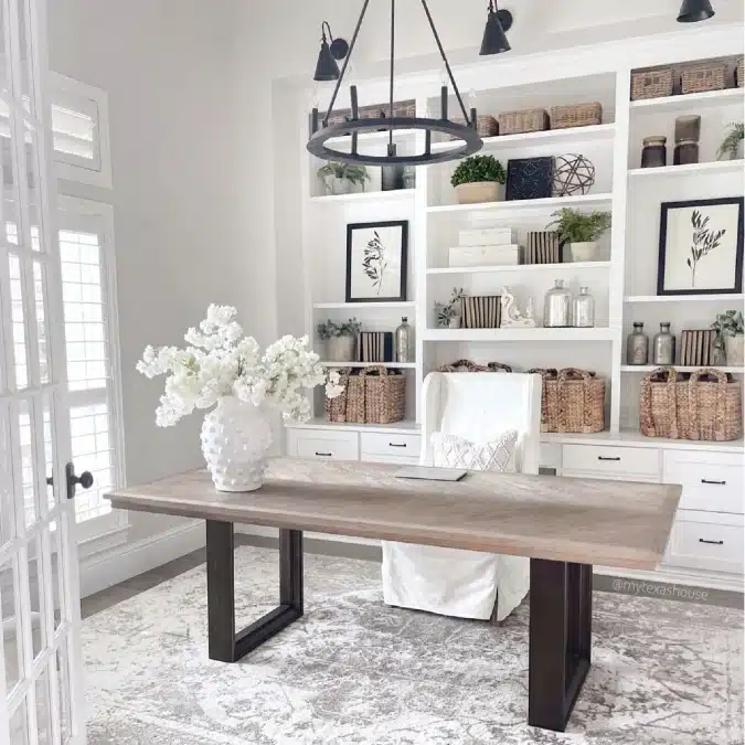 17 Modern Farmhouse Home Office Ideas That Are Bright And Airy 14 image 12