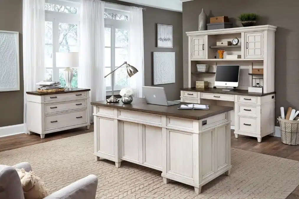 17 Modern Farmhouse Home Office Ideas That Are Bright And Airy 17 image 15