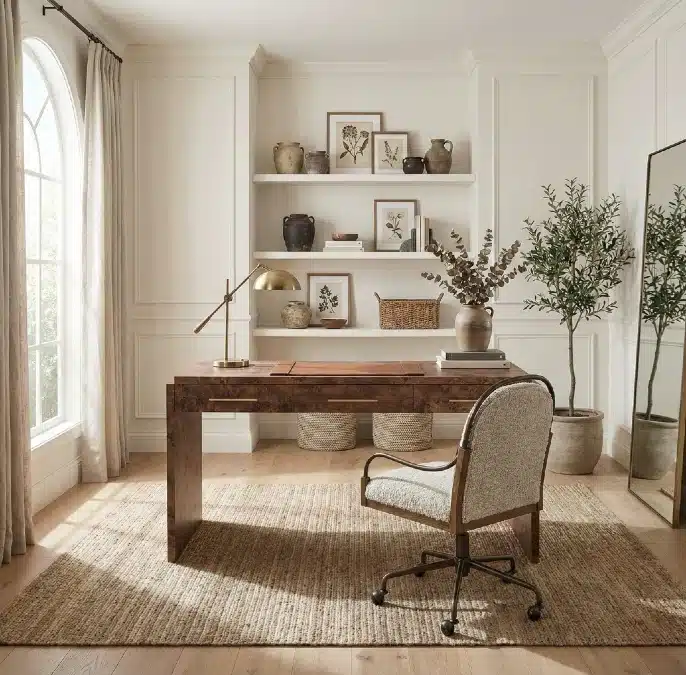 17 Modern Farmhouse Home Office Ideas That Are Bright And Airy 6 image 5