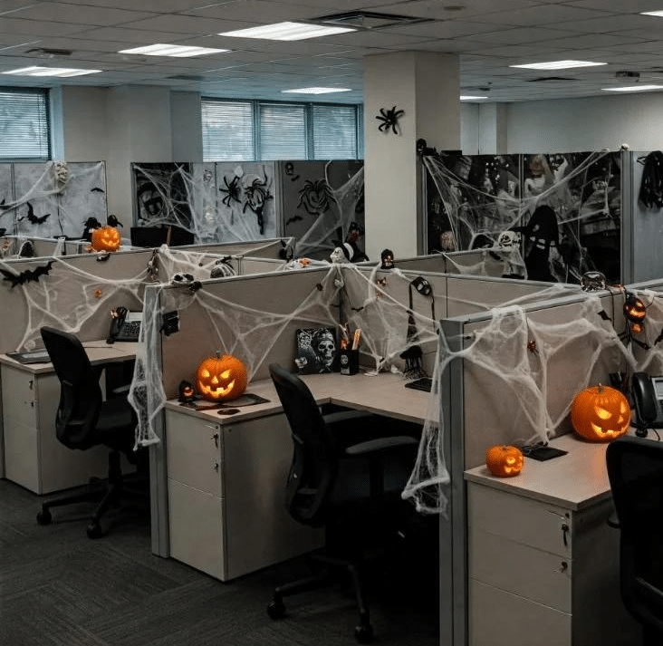 halloween decoration office cubicle