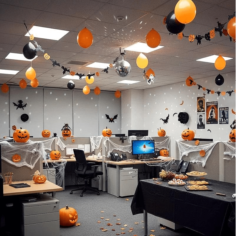 halloween decoration office cubicle