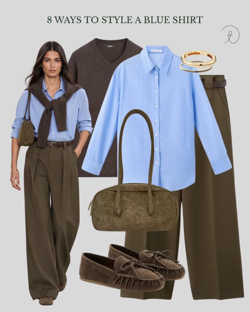 green pants outfit work formal