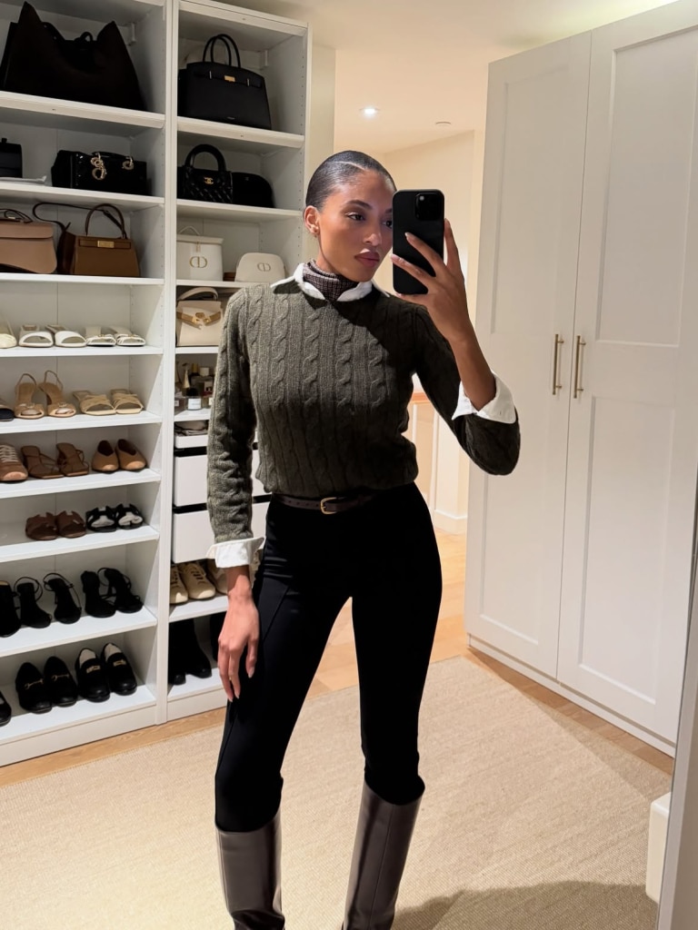 work outfit black pants