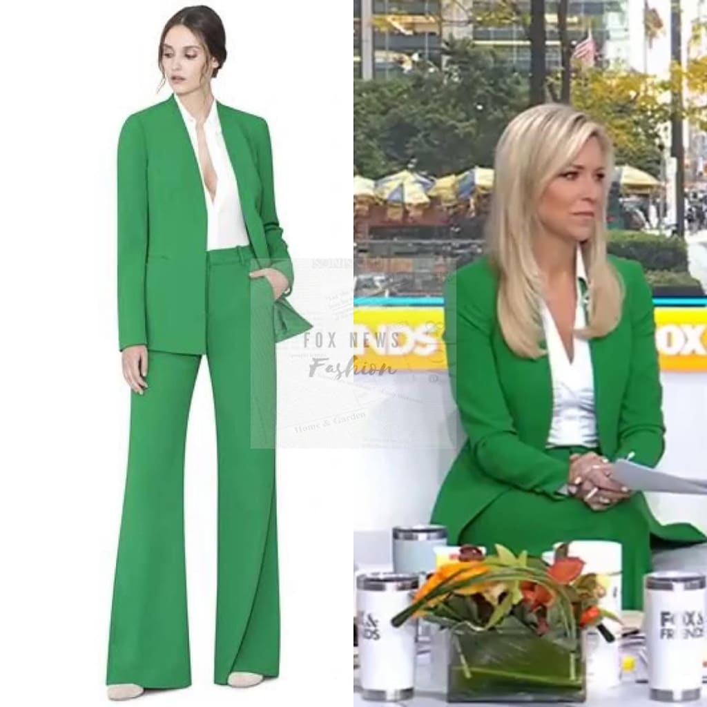 green pants outfit work formal