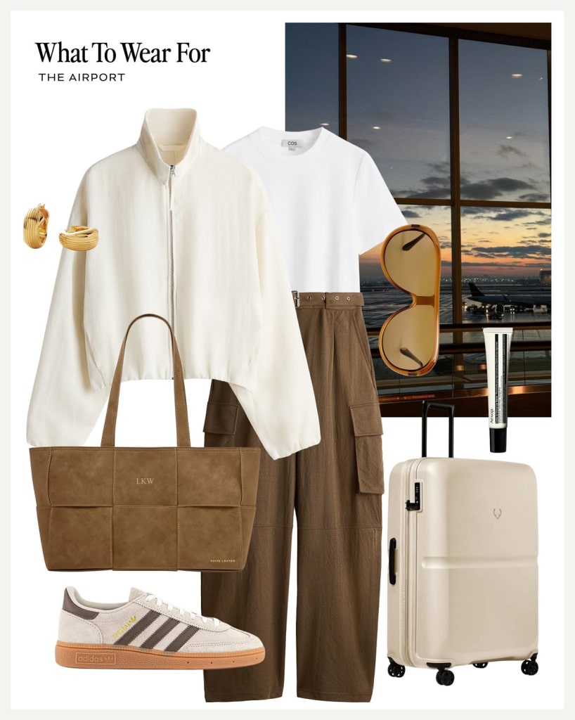 airport outfit work trip summer