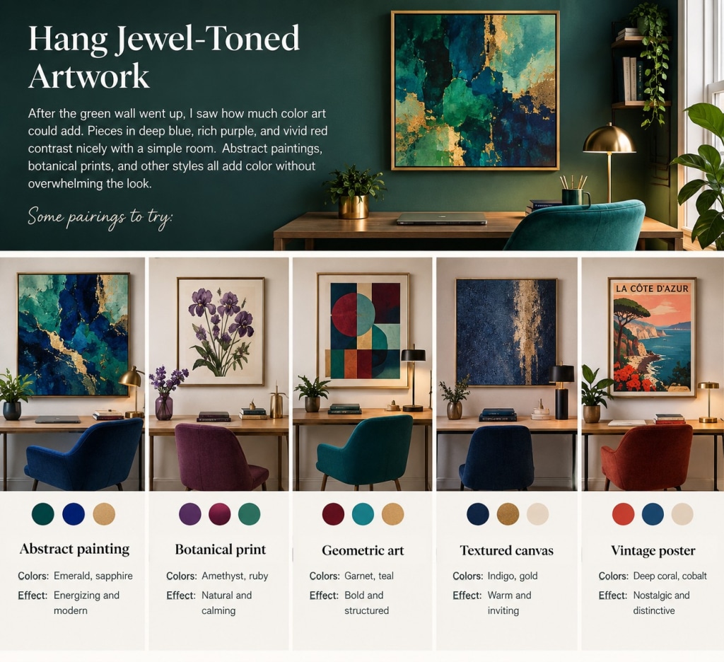 office decor jewel tones