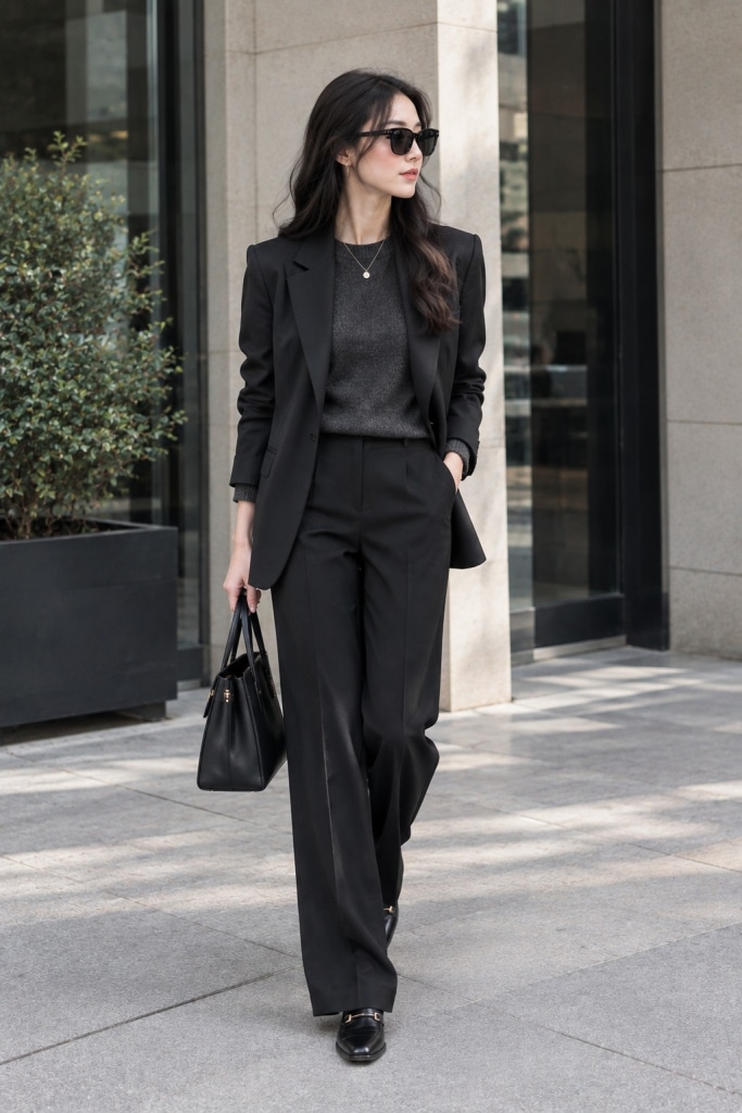 work outfit black pants