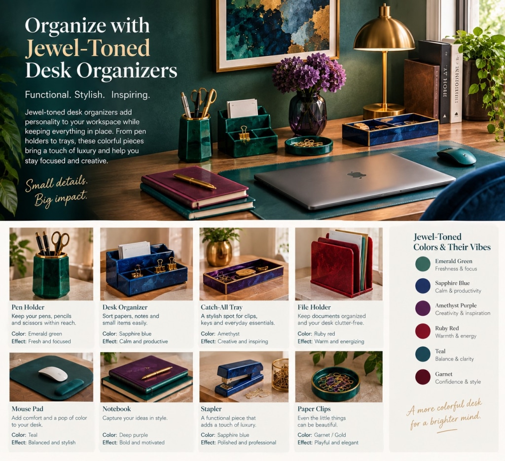 office decor jewel tones