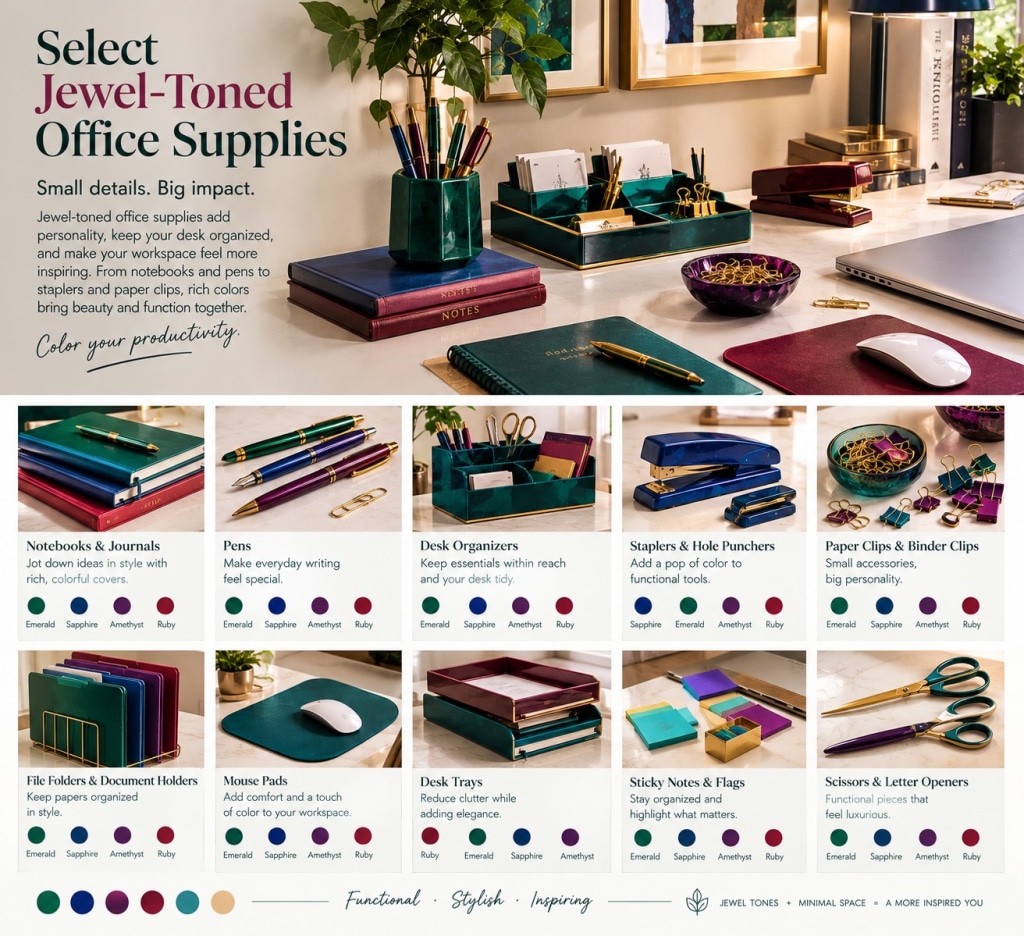 office decor jewel tones