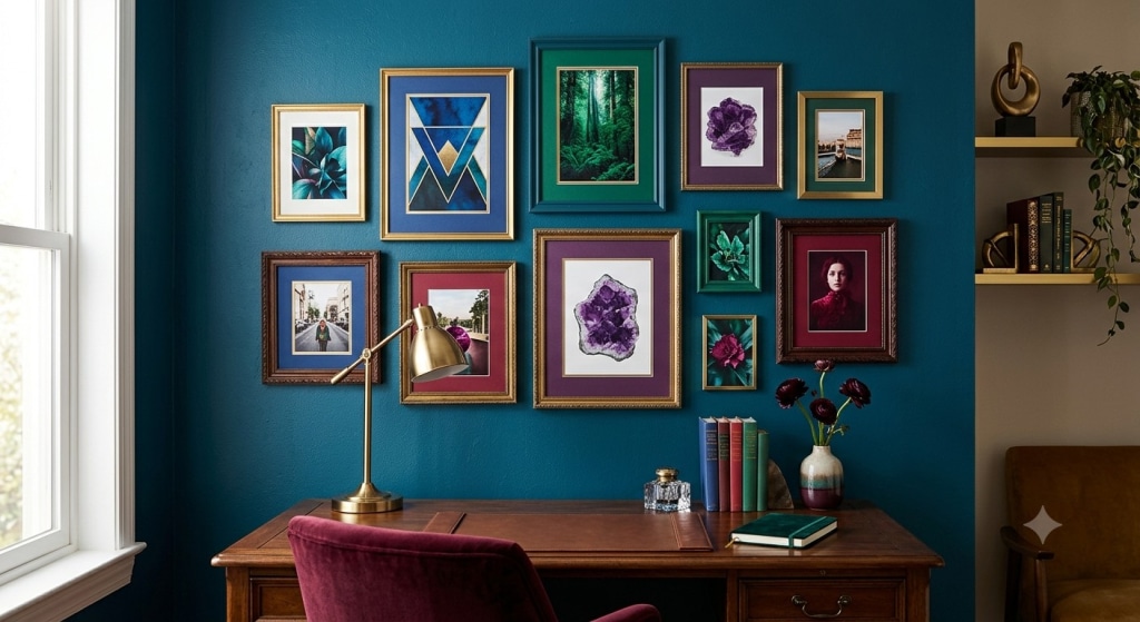 office decor jewel tones