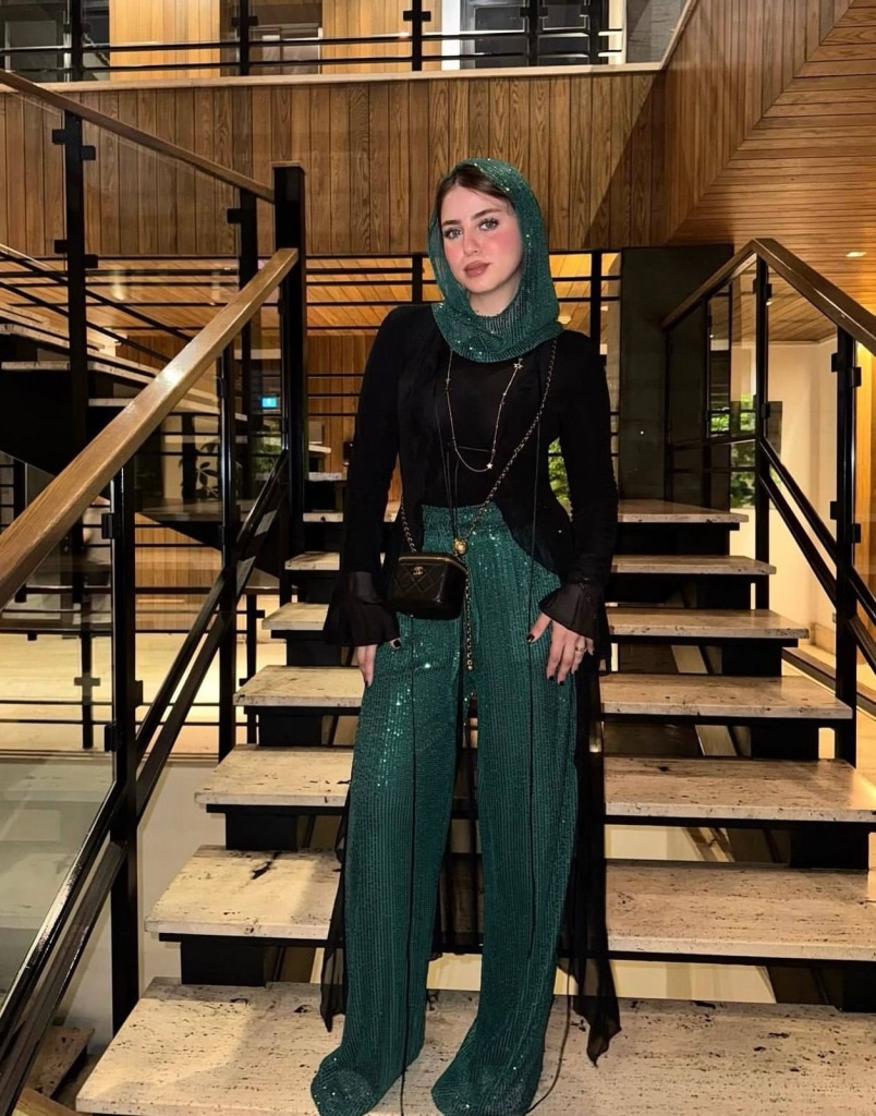 green pants outfit work formal