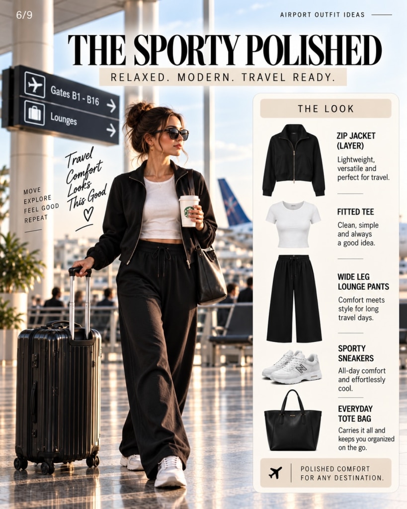 airport outfit work trip summer