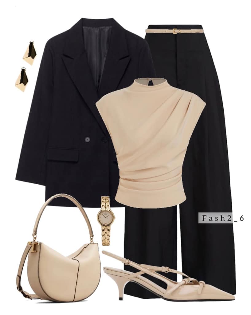 work outfit black pants