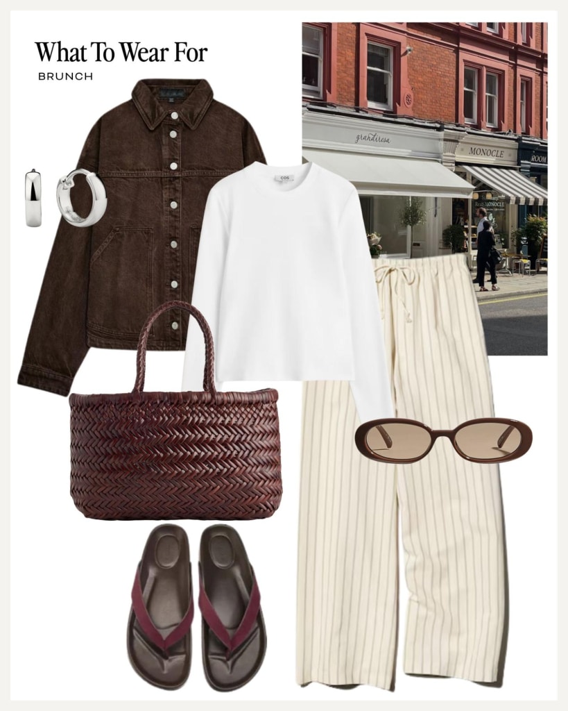 beige pants work outfit women